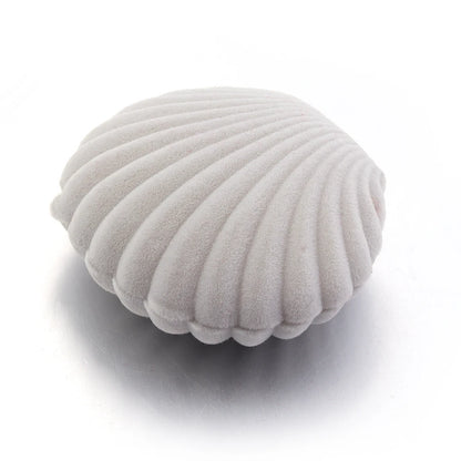 1 Piece Lovely Shell Shape Velvet Jewelry Box Necklace Earrings Pendant Storage Box For Wedding Party Gifts Display Box Holder