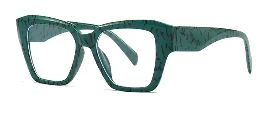 Luxury Brand Anti Blue Light Oversized Square Reading Glasses Women Optical Eyeglasses Computer Goggles Eyewear Dark Blue Frames