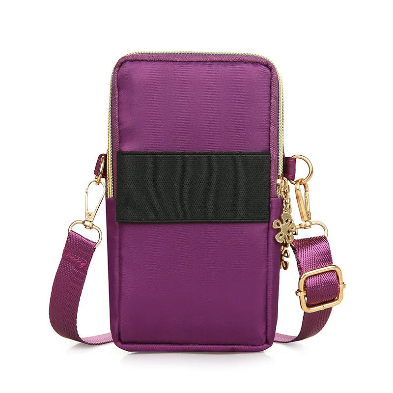 New Balloon Mobile Phone Crossbody Bags for Women Fashion Women Shoulder Bag Cell Phone Pouch With Headphone Plug 3 Layer Wallet.