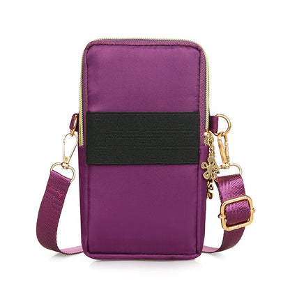 New Balloon Mobile Phone Crossbody Bags for Women Fashion Women Shoulder Bag Cell Phone Pouch With Headphone Plug 3 Layer Wallet.