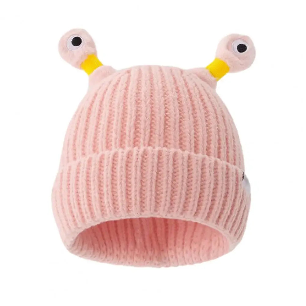 Luminous Led Light Little Monster Eyes Hat Beanie For Women Girls Cute Cartoon Antenna Winter Warm Funny Knitted Woolen Hat