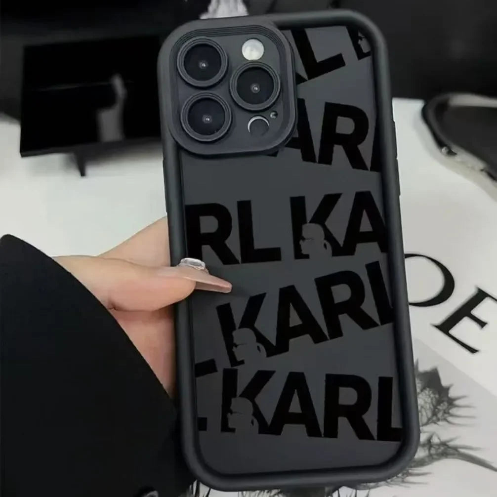 Simple Fashion Letter Heart Phone Case for iPhone 16e 16 15 14 13 12 11 Pro Max Mini XR XS X 7 8 6 6s Plus Soft TPU Back Cover