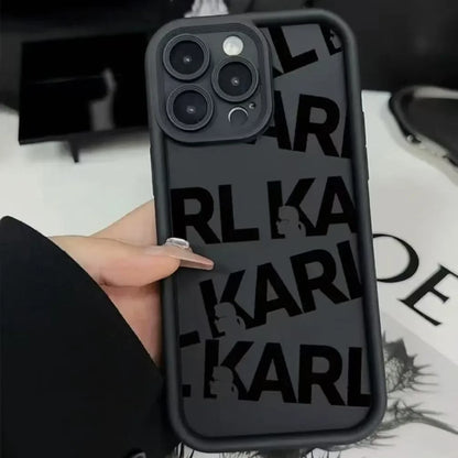 Simple Fashion Letter Heart Phone Case for iPhone 16e 16 15 14 13 12 11 Pro Max Mini XR XS X 7 8 6 6s Plus Soft TPU Back Cover