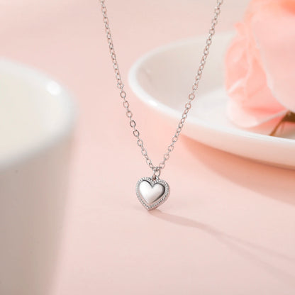 COOLTIME Love Heart Necklace for Women Stainless Steel Choker 2025 Trend Fashion Minimalist Party Jewelry Gift New in