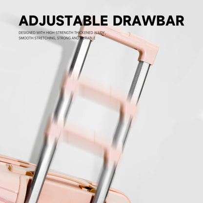 Suitcase 20"24" 28" Inch Female Fine-Tuning Retro Trolley Bag Travel Suitcase Boarding Suitcase Roller Suitcase