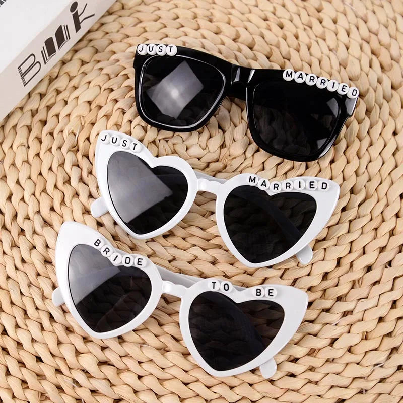 Just Married Sunglasses Wedding Bridal Shower Decoration Bride Groom Team Bride Glasses Bridesmaid Gift Bachelorette Party Decor