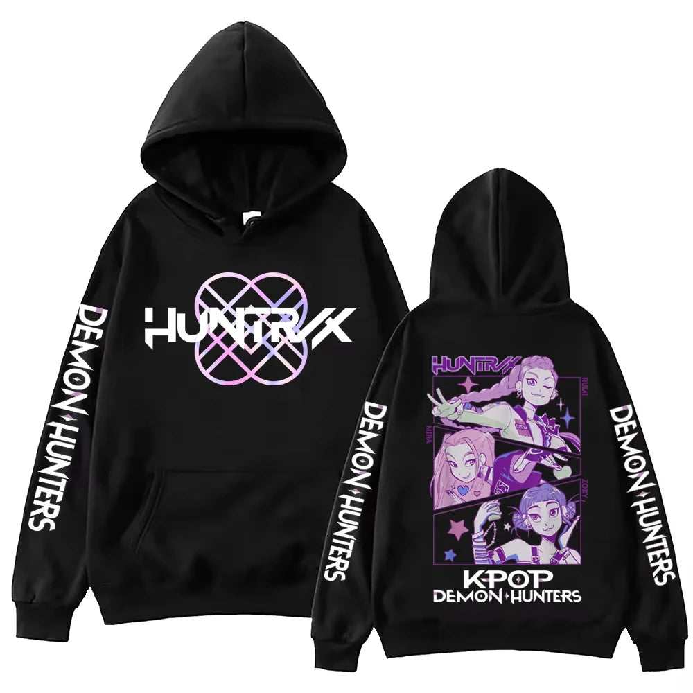 Hot Anime K-Pop Demon Hunters Hoodie Mira Rumi Zoey Printing Sweatshirts Women Men Fashion Harajuku Hip Hop Pullover Tops
