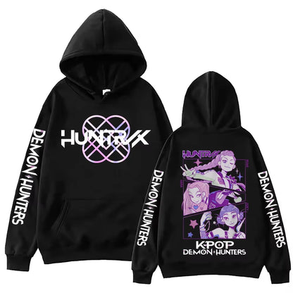 Hot Anime K-Pop Demon Hunters Hoodie Mira Rumi Zoey Printing Sweatshirts Women Men Fashion Harajuku Hip Hop Pullover Tops