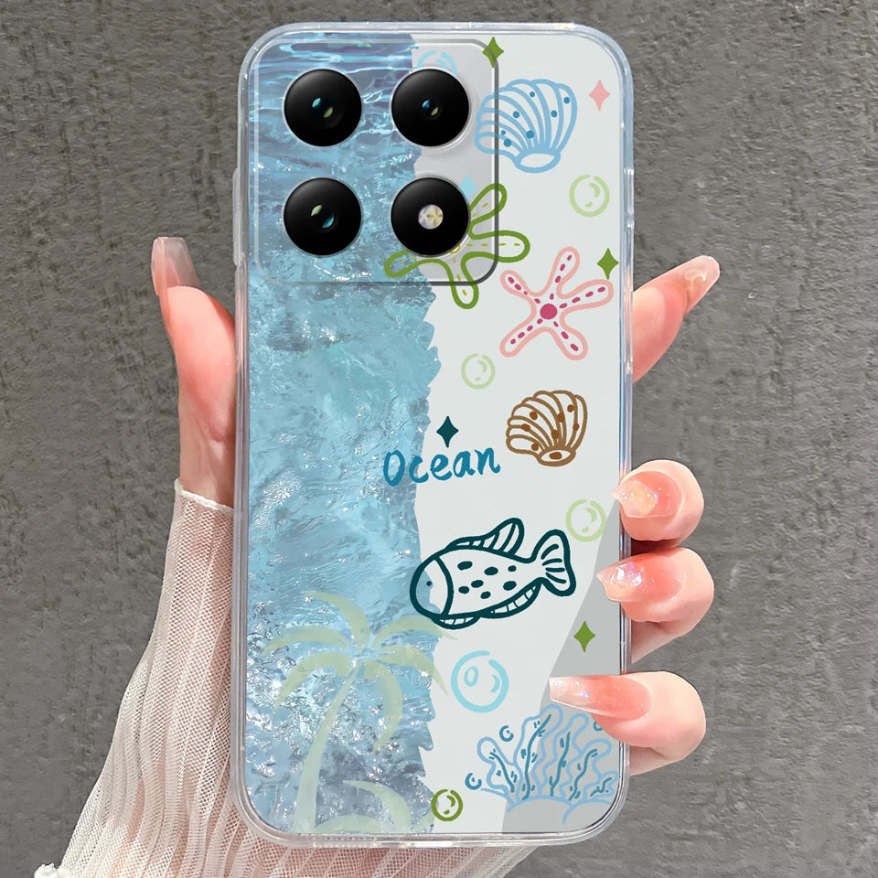 Case For Xiaomi 15 15T Pro Ultra Colorful Love Heart Durable Lightweight Soft Transparent Bumper For Xiaomi15Pro 15Ultra Fundas