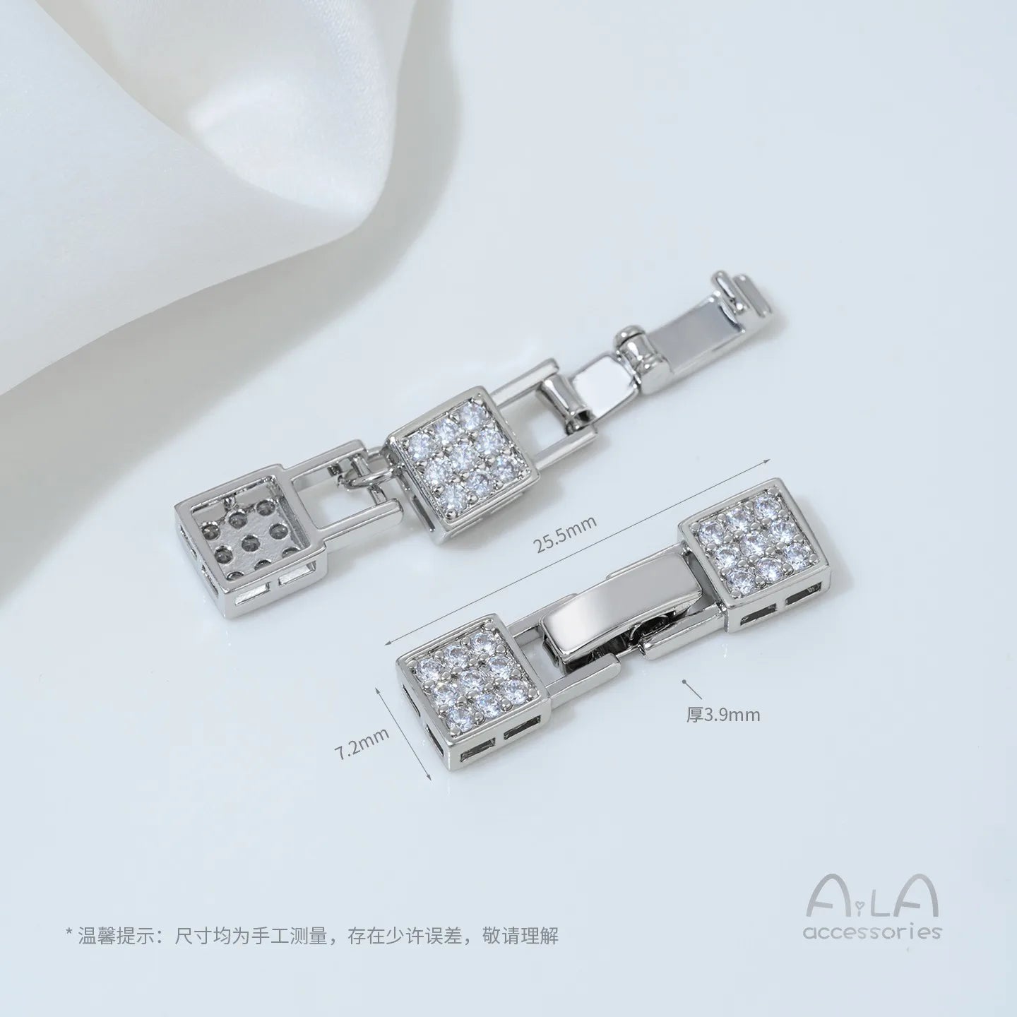 14K Gold-plated Zirconium Multi-row Multi-purpose End Clasp Diy Handcrafted Beaded Bracelet Necklace Clasp Accessory Material