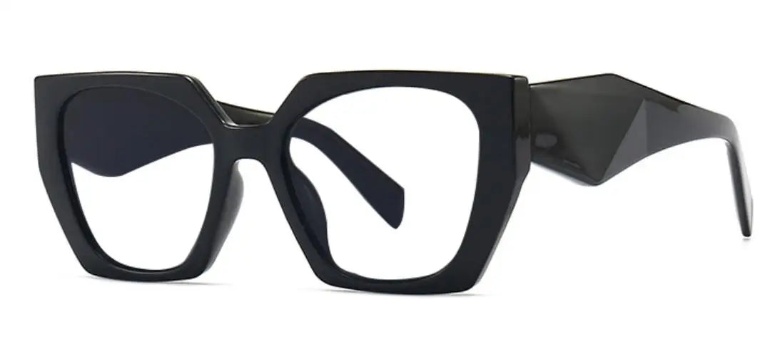 Unique Purple Flower Computer Reading Glasses Women Brand Designer Large Polygon Square Ray Filter Eyeglasses Frames Diopter +3