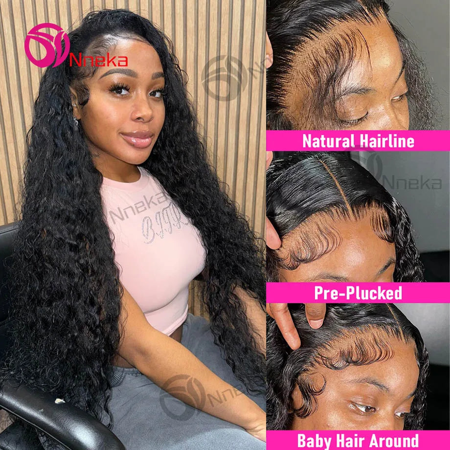 30 40 Inch Curly Human Hair Wig 13x6 Hd Lace Frontal Wig 13x4 Deep Wave Frontal Wig Water Wave Lace Front Wigs For Black Women