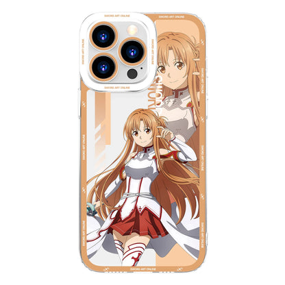 Japanese Anime Sword Art Online Phone Case for Iphone 17 16 15 14 13 12 11 Pro Max Plus Mini Air Asuna Kirito Phone Cover