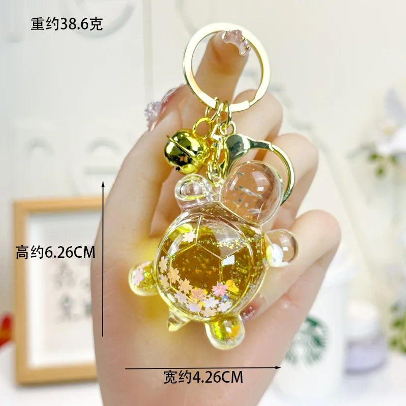 Creative Oil-impregnated Glow In The Dark Turtle Keychain Bag Pendant Blind Box Claw Machine Key Chain Pendant And Small Gift