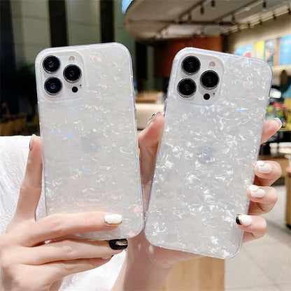 Glitter Marble Silicone Case For iphone 17 Air 16 16E 15 14 12 13 Mini 11 Pro Max Plus Silicone Soft TPU Back Phone Cases Cover