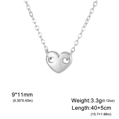 COOLTIME Love Heart Necklace for Women Stainless Steel Choker 2025 Trend Fashion Minimalist Party Jewelry Gift New in