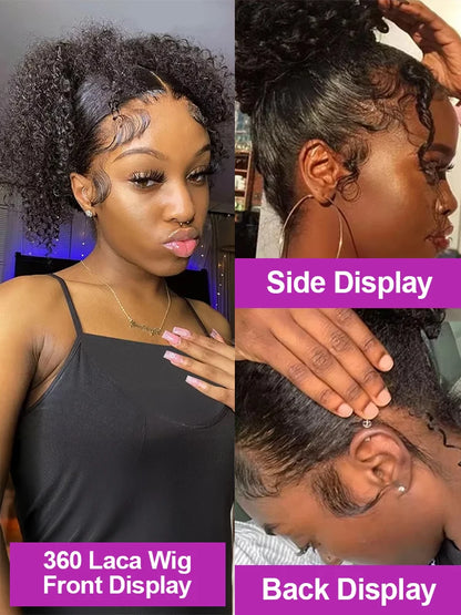 40 46 Inch Deep Wave 13x6 13x4 Hd Lace Front Human Hair Wig 250 Density Water Curly 360 Lace Frontal Wigs Human Hair For Women