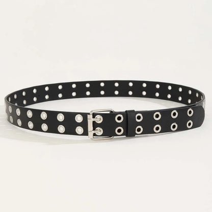 Ladies' fashionable belt paired with jeans, Gothic style studded decorative belt,  belt waist cinching belt daily wear