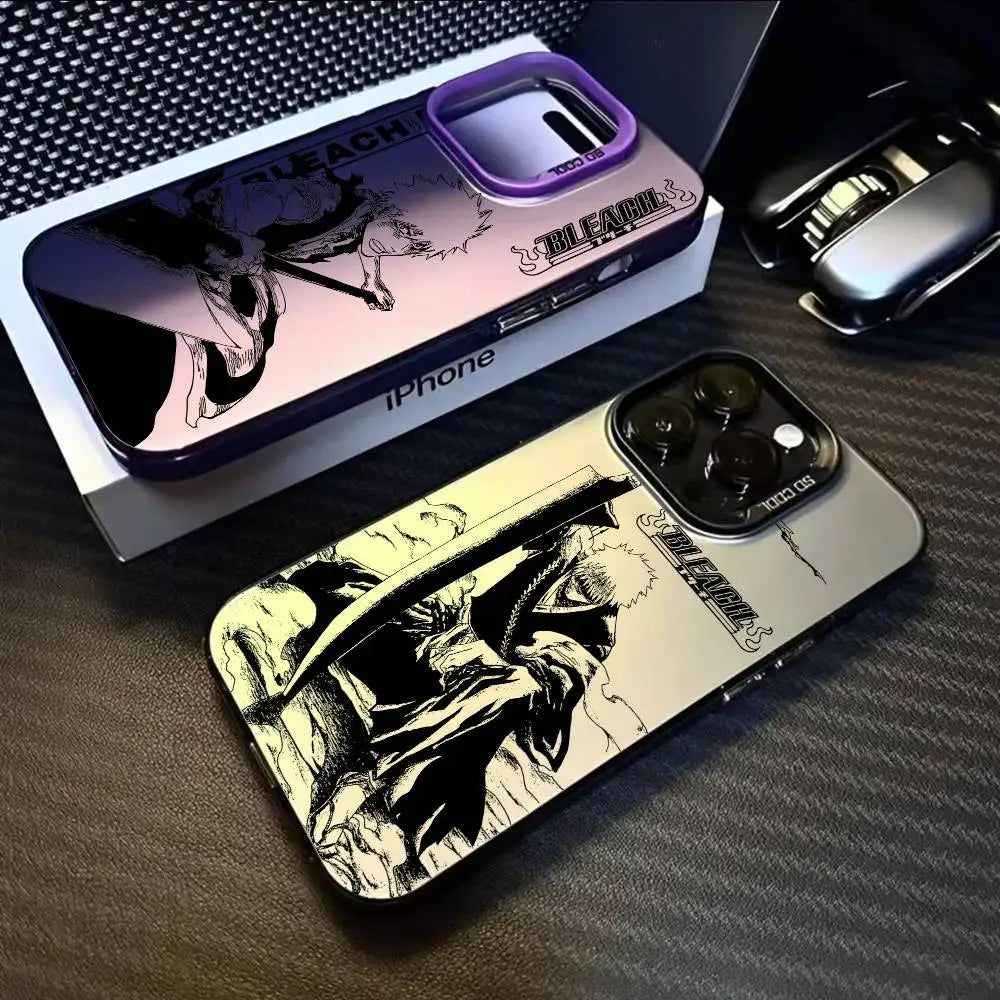 B-Bleachs K-Kurosaki Ichigo Phone Case For IPhone 17 16 15 14 13 12 11 Pro Max Air Multicolor Matte Metallic Aurora Funda