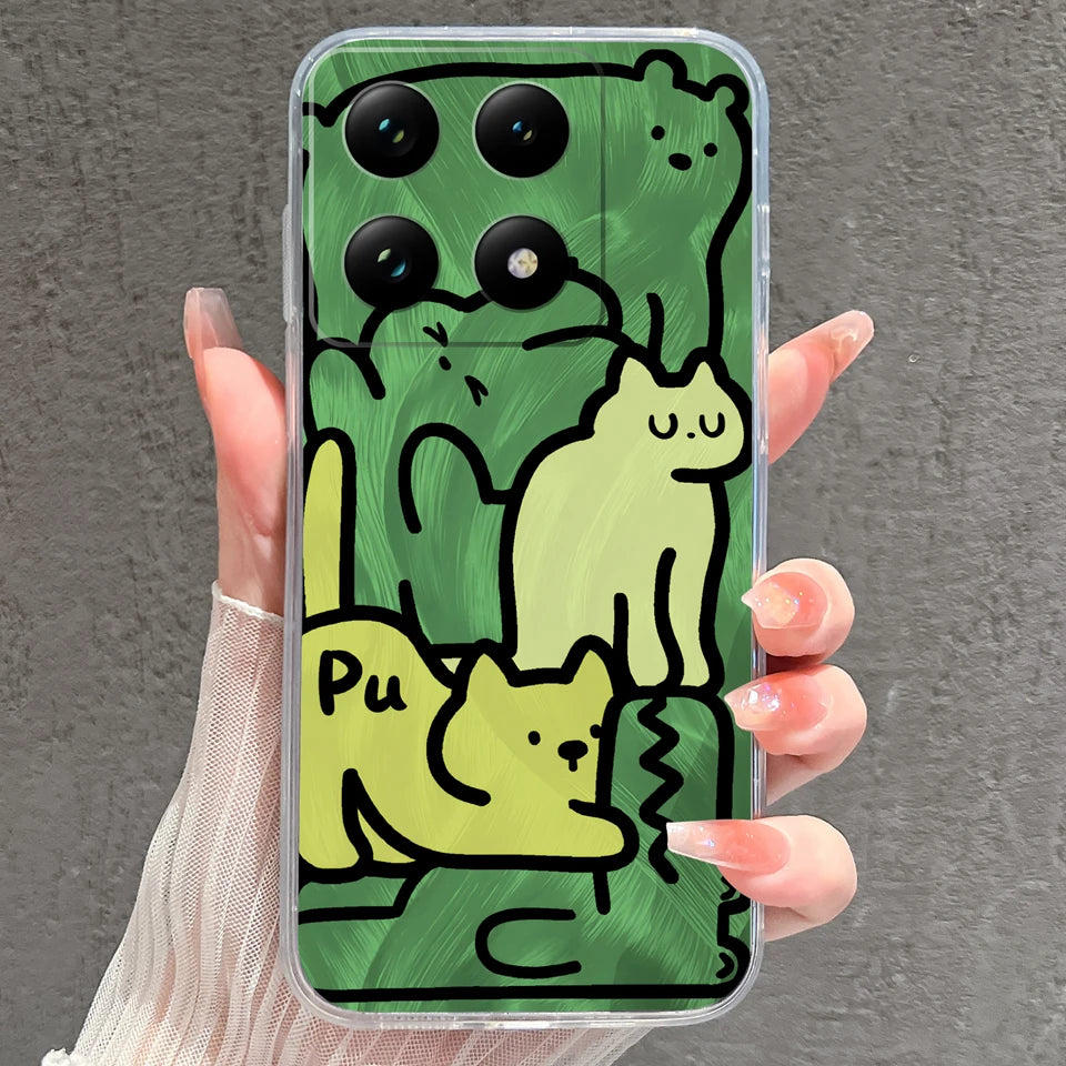 Case For Xiaomi 15 15T Pro Ultra Colorful Love Heart Durable Lightweight Soft Transparent Bumper For Xiaomi15Pro 15Ultra Fundas