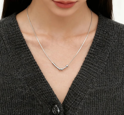 NEW 316L Stainless Steel Morse Code Necklace DIY Custom Name Design Hypoallergenic & Tarnish Resistant Creative Mystery Gift.