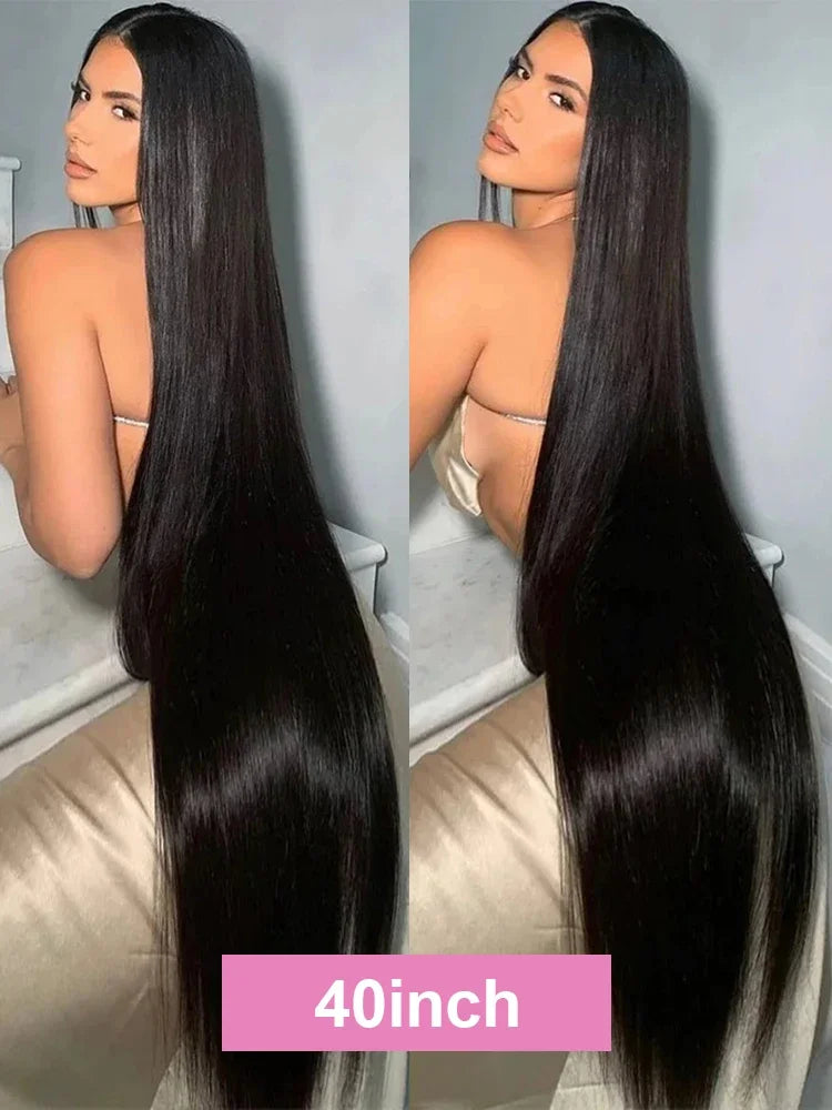 Brazilian 30 40 Inch 13x6 Tranparent Lace Frontal Wig Human Hair 250% Density Bone Straight 13x4 HD Lace Front Human Hair Wigs