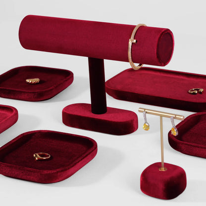 Yinbeini Velvet Bangle Bracelet Watch Display Stand Jewelry Display Stand Store Jewelry Display Props TB001