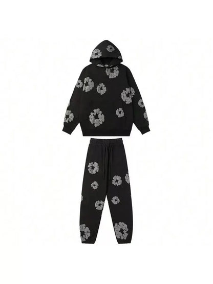 DENIM TEARS brand hot selling new fashionable cotton foam printed hoodie, European and American trendy men's sports suit