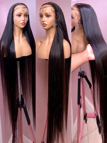 30 36 40 Inch Straight HD 13x6 Lace Frontal Wig 100% Human Hair 13x4 HD Lace Front Human Hair Wigs 250% Density Full Hair Wig