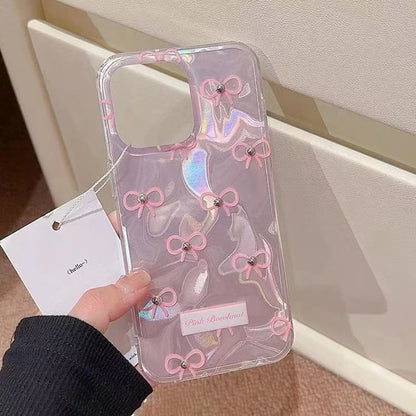 Pearl Bowknot 3D Fashion Case For OPPO A40 A60 A80 A3 A77S A15 A15S A35 A3X A59 A79 A18 A38 A77 A57 A78 A58 A96 A17 A17K Cover