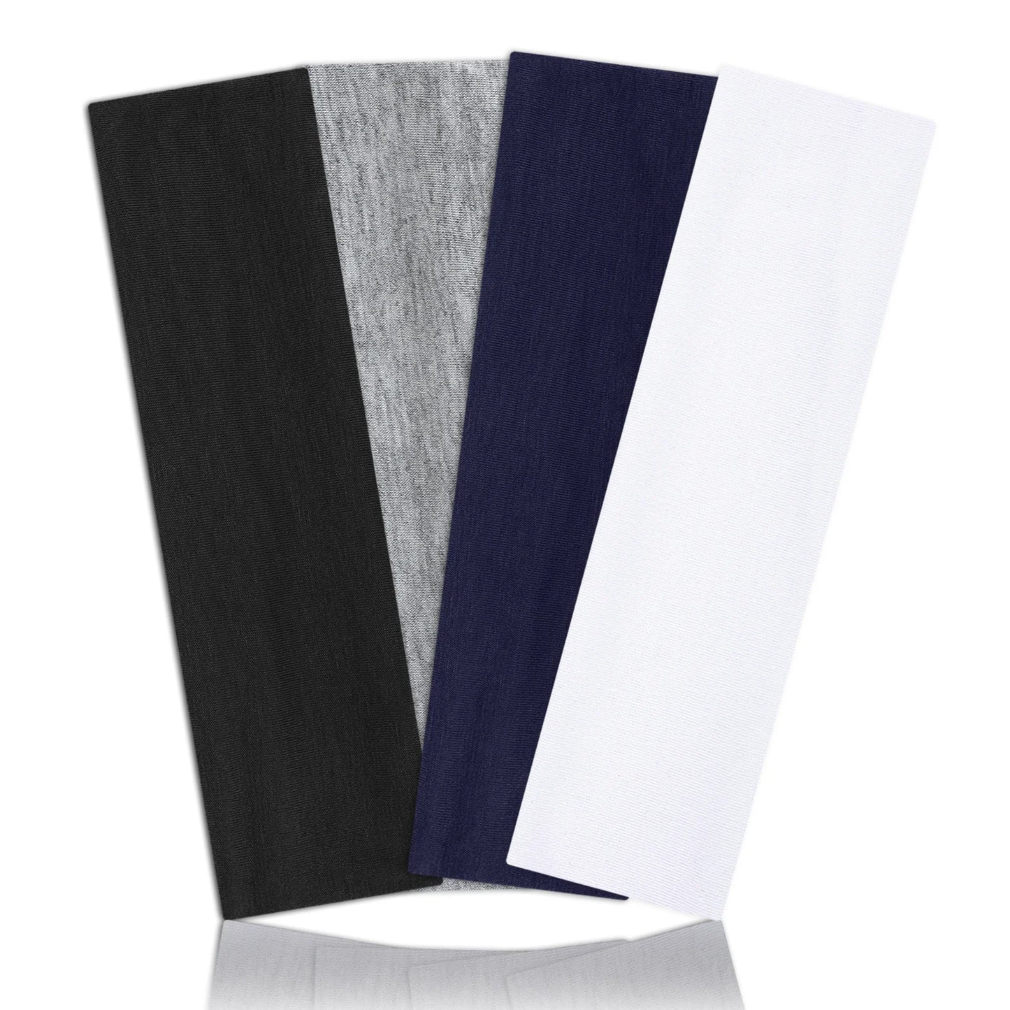 4pcs Simple Basic Solid Color Leopard Print Face Wash Cycling Running Sports Yoga Leisure Sweat-Absorbing Headband