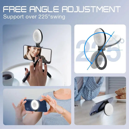 Pocket Magnetic LED Selfie Light For IPhone IPad Mobile Phone Laptop Flash Fill Video Photo Ringlight Photography Lamp