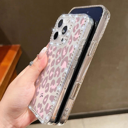 Colorful Leopard Print Diamond Case For iPhone 16 Pro Max Clear Soft Cover Coque For iPhone 11 12 13 14 15 Pro Max 16e 17 Air