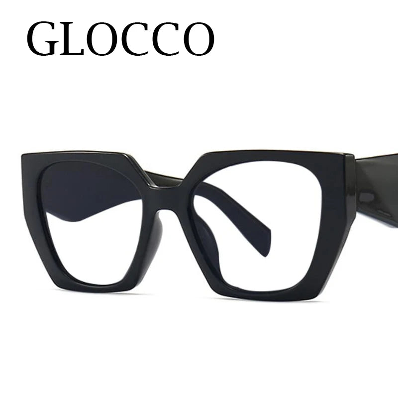 Unique Purple Flower Computer Reading Glasses Women Brand Designer Large Polygon Square Ray Filter Eyeglasses Frames Diopter +3