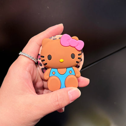 Sanrio For Hello Kitty Silicone Gel Suction Magnet Mobile Phone Holder Convenient Practical Shell Bracket Or Smartphone Cartoon