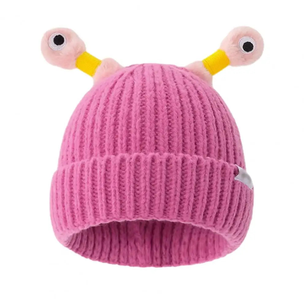 Luminous Led Light Little Monster Eyes Hat Beanie For Women Girls Cute Cartoon Antenna Winter Warm Funny Knitted Woolen Hat