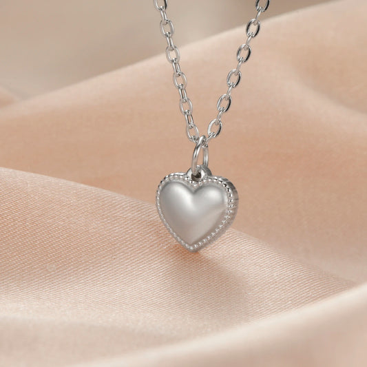 COOLTIME Love Heart Necklace for Women Stainless Steel Choker 2025 Trend Fashion Minimalist Party Jewelry Gift New in