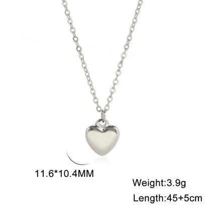 COOLTIME Love Heart Necklace for Women Stainless Steel Choker 2025 Trend Fashion Minimalist Party Jewelry Gift New in