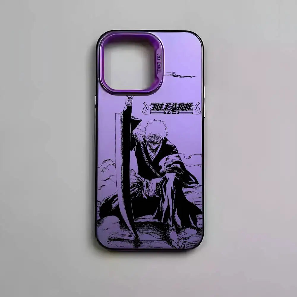 B-Bleachs K-Kurosaki Ichigo Phone Case For IPhone 17 16 15 14 13 12 11 Pro Max Air Multicolor Matte Metallic Aurora Funda