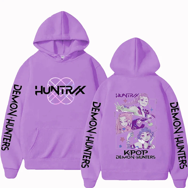 Hot Anime K-Pop Demon Hunters Hoodie Mira Rumi Zoey Printing Sweatshirts Women Men Fashion Harajuku Hip Hop Pullover Tops