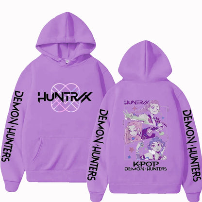 Hot Anime K-Pop Demon Hunters Hoodie Mira Rumi Zoey Printing Sweatshirts Women Men Fashion Harajuku Hip Hop Pullover Tops