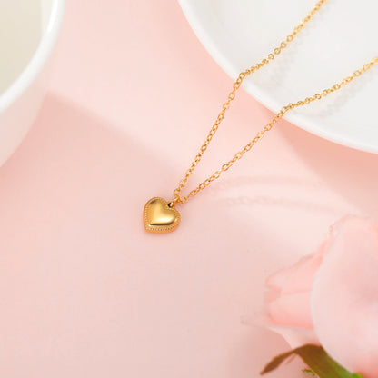 COOLTIME Love Heart Necklace for Women Stainless Steel Choker 2025 Trend Fashion Minimalist Party Jewelry Gift New in