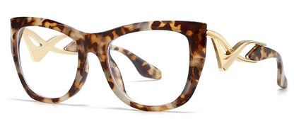 Trendy Oversized Reading Glasses Women Men High Quality Anti Blue Light Presbyopia Eyewear Cat Eye Optical Prescription Glasses