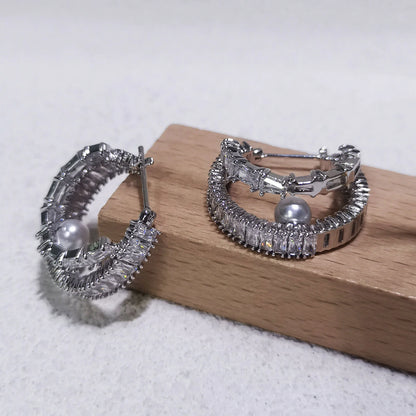 Original Princess Sparkling Crystal Wedding High-end Jewelry Set Charming Women's Heart-shaped Necklace Earrings Bracelet Ring