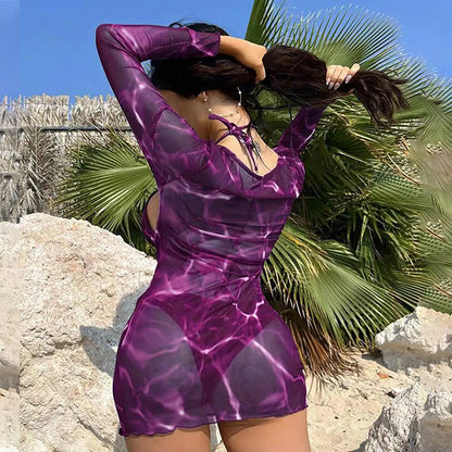 Swimwear Woman 2025 European And New 2025 Bikini Foreign Trade Swimsuit Three Piece Set Long Skirt Split Monokini ropa de mujer