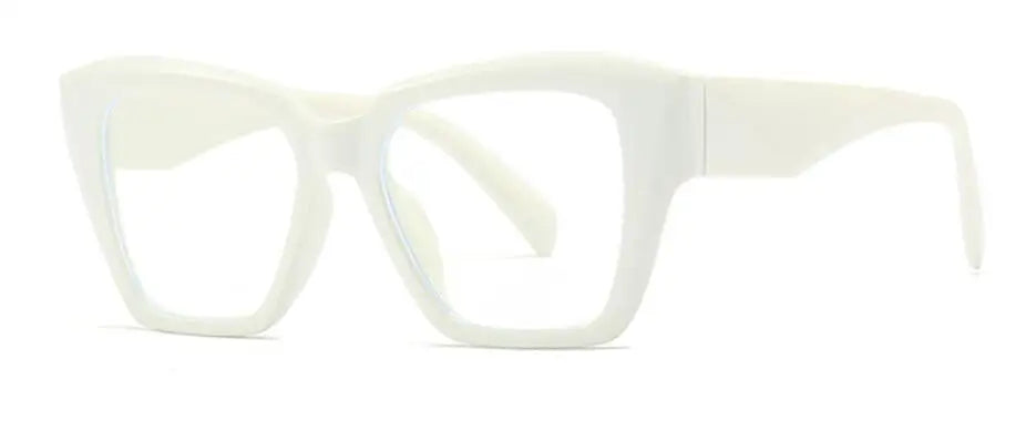 Luxury Brand Anti Blue Light Oversized Square Reading Glasses Women Optical Eyeglasses Computer Goggles Eyewear Dark Blue Frames