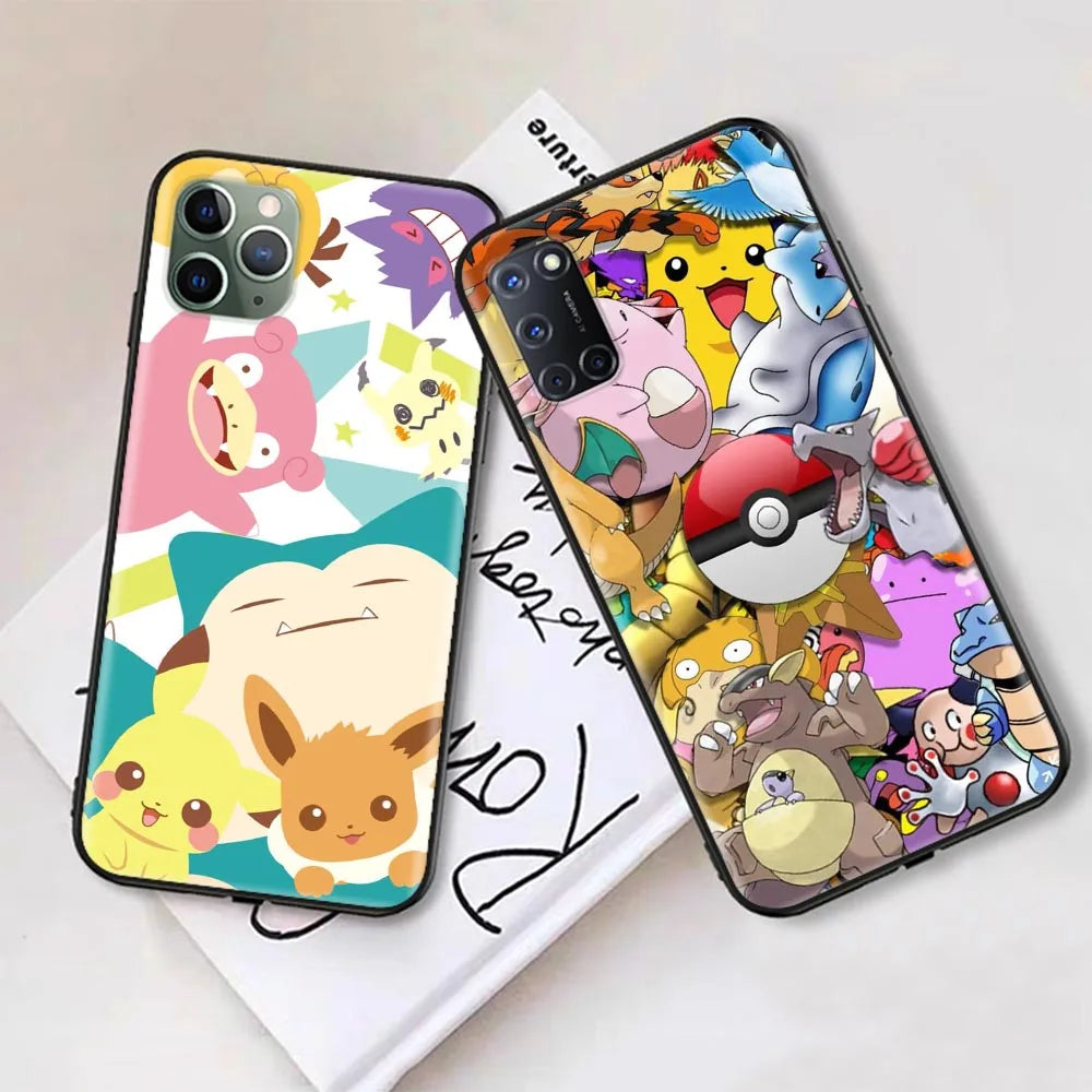 S-71 Cartoon Pokemon Soft Case for iPhone 14 13 11 12 XS Pro Max Plus X