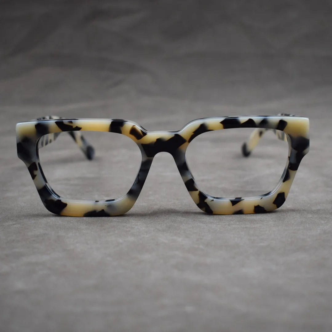 Luxury Thicken Acetate Reading Glasses Men Women Anti Blue Light Prescription Glasses Myopia Hyperopia Oversized Square Eyewear