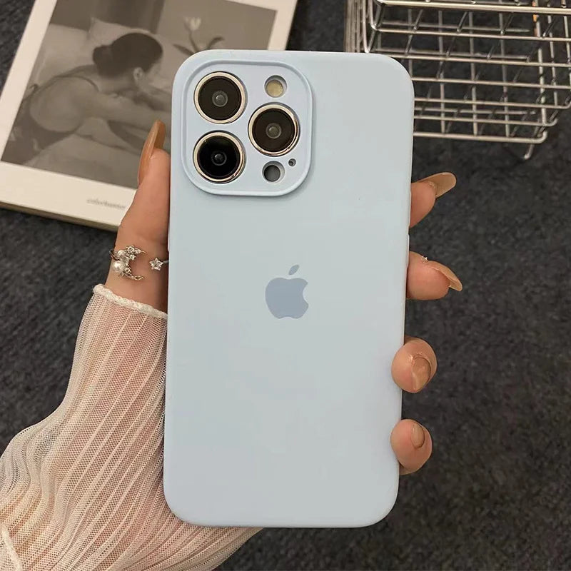 Original Liquid Silicone Phone Case For iPhone 13 16 15 12 14 Pro Max  Cases For iPhone 14 15 13 12 16 Plus Protection Cover