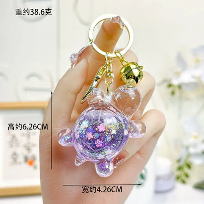 Creative Oil-impregnated Glow In The Dark Turtle Keychain Bag Pendant Blind Box Claw Machine Key Chain Pendant And Small Gift